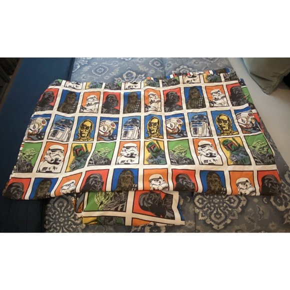 STAR WARS Character Block Full Size Sheet Set Fitted And Flat Fabric Polyester - Picture 1 of 2